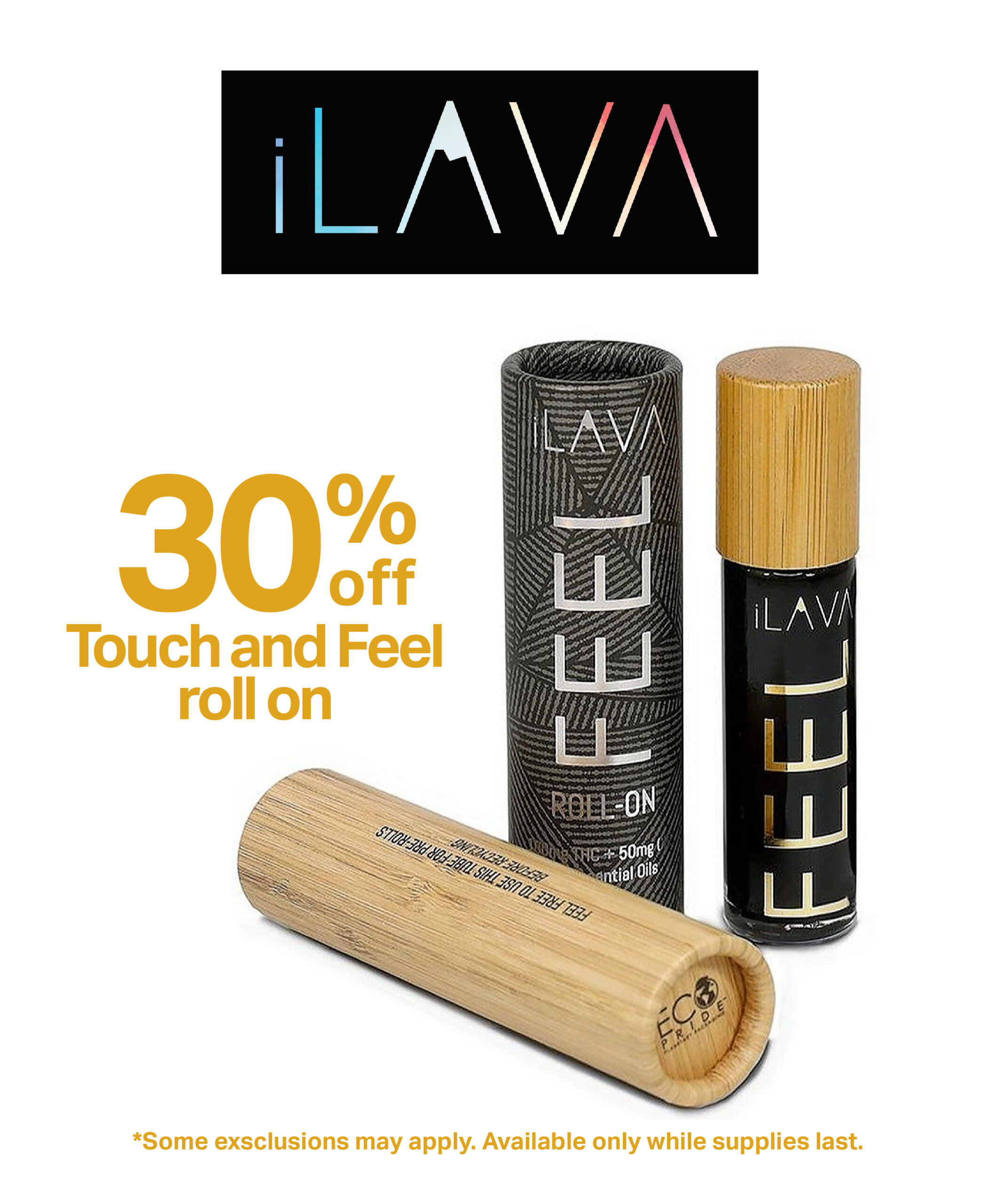 iLAVA 30% off Touch and Feel roll on