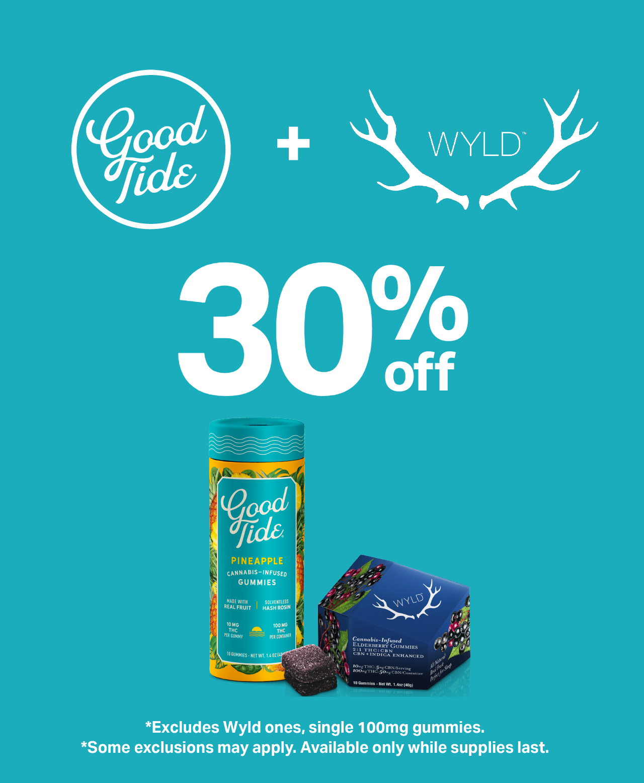 Wyld and Good Tide 30% off