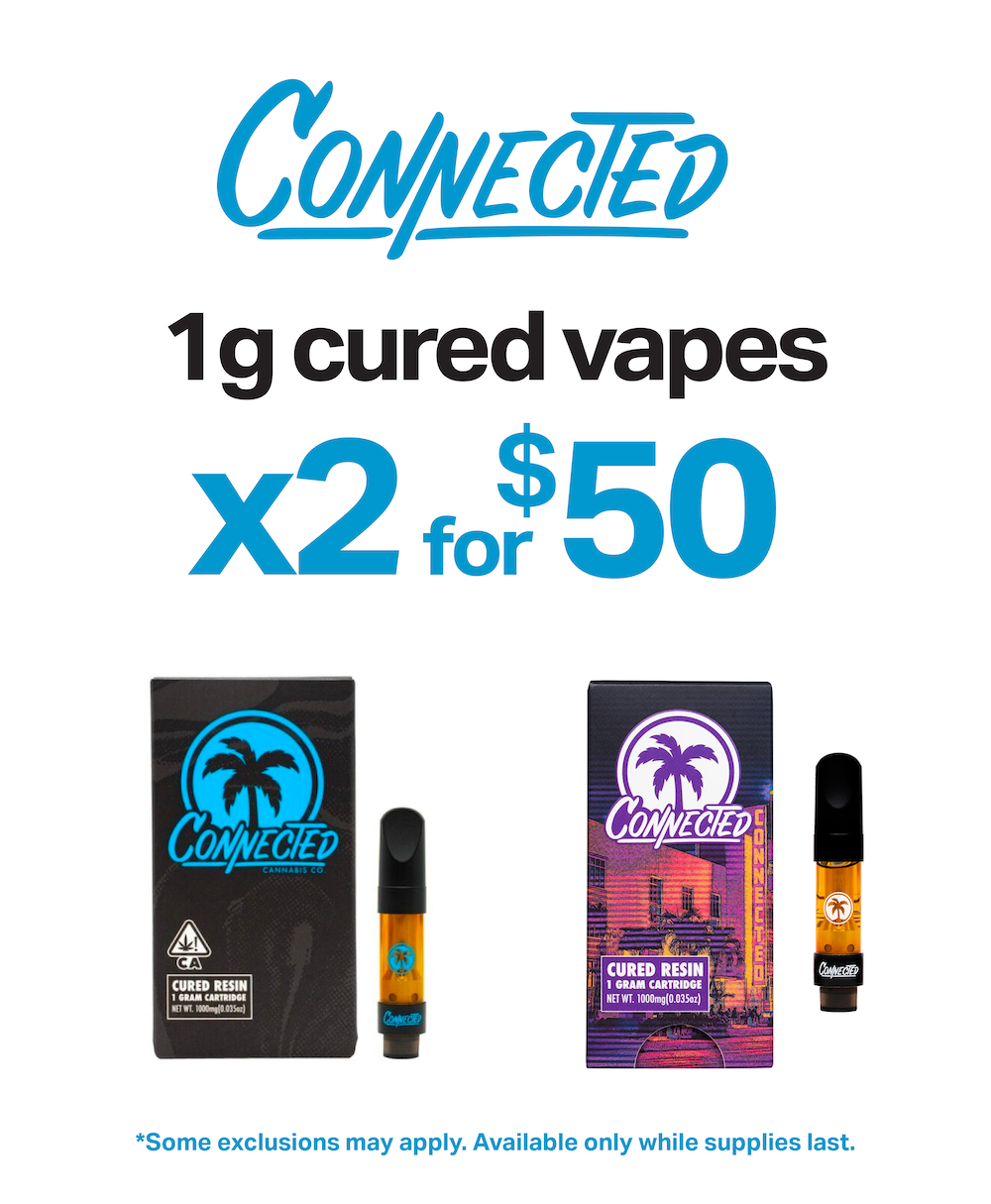 Connected 1 gram Cured Vapes 2 for $50