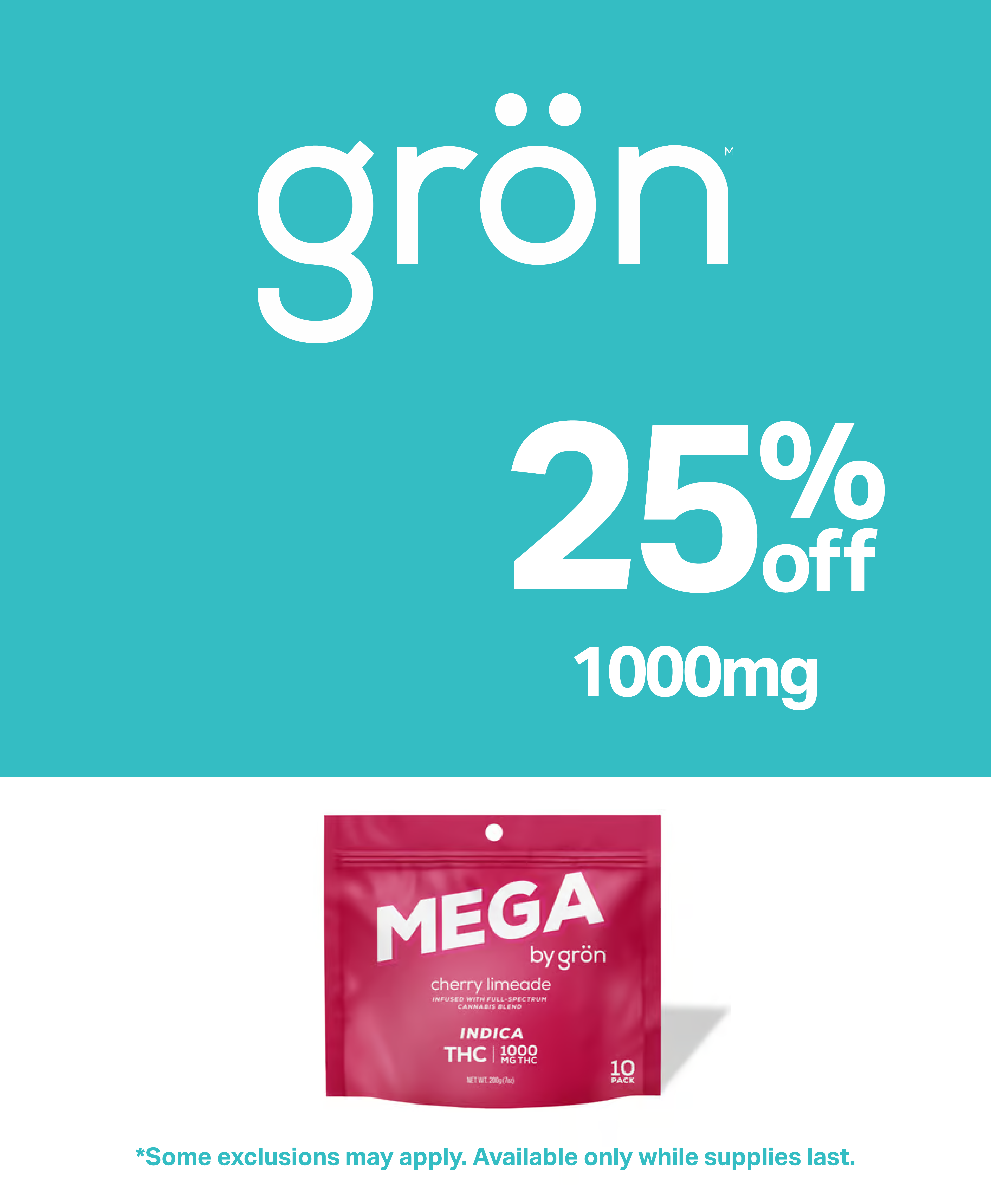 Gron 25% off 1000mg