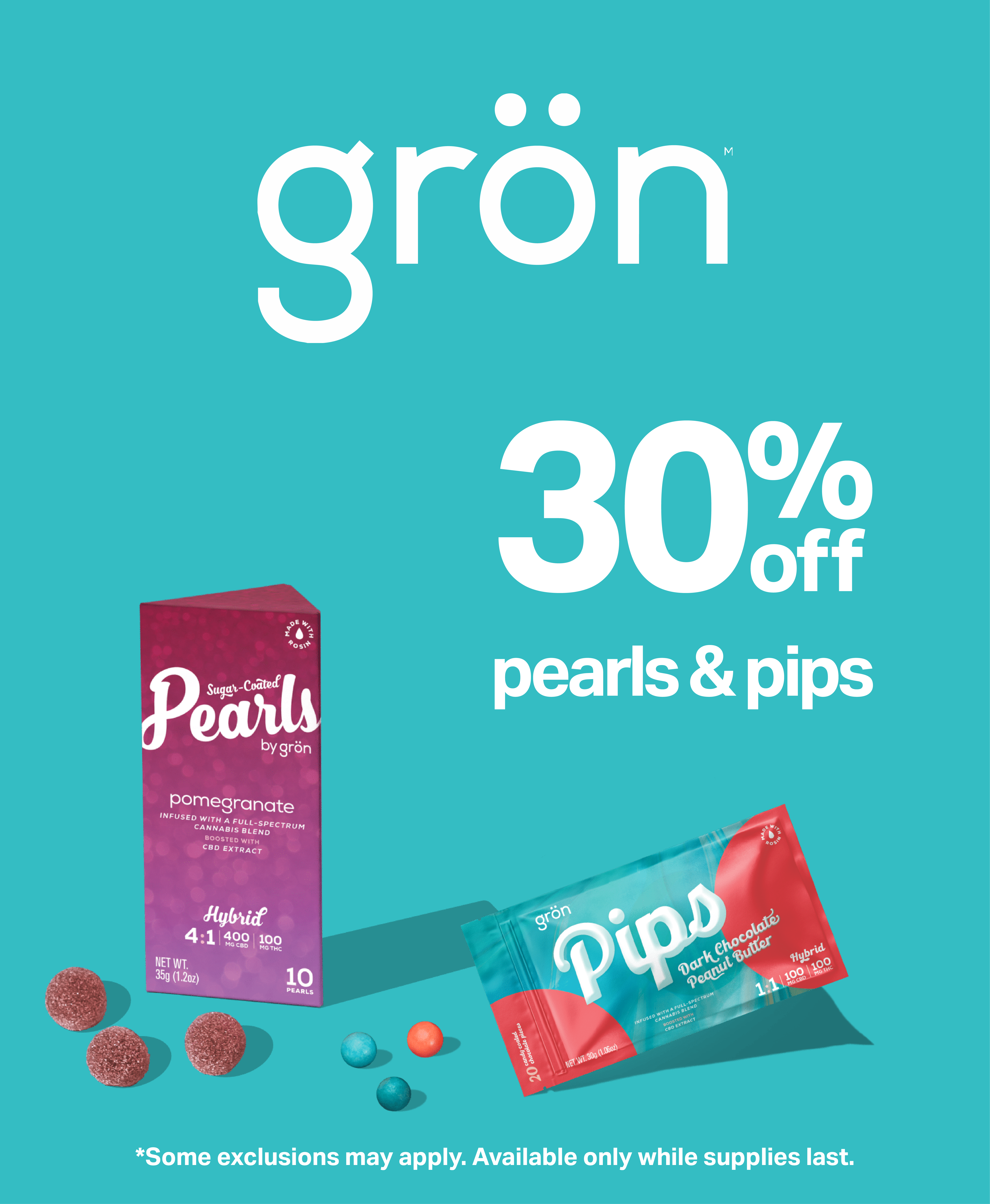 Gron 30% off pearls and pips