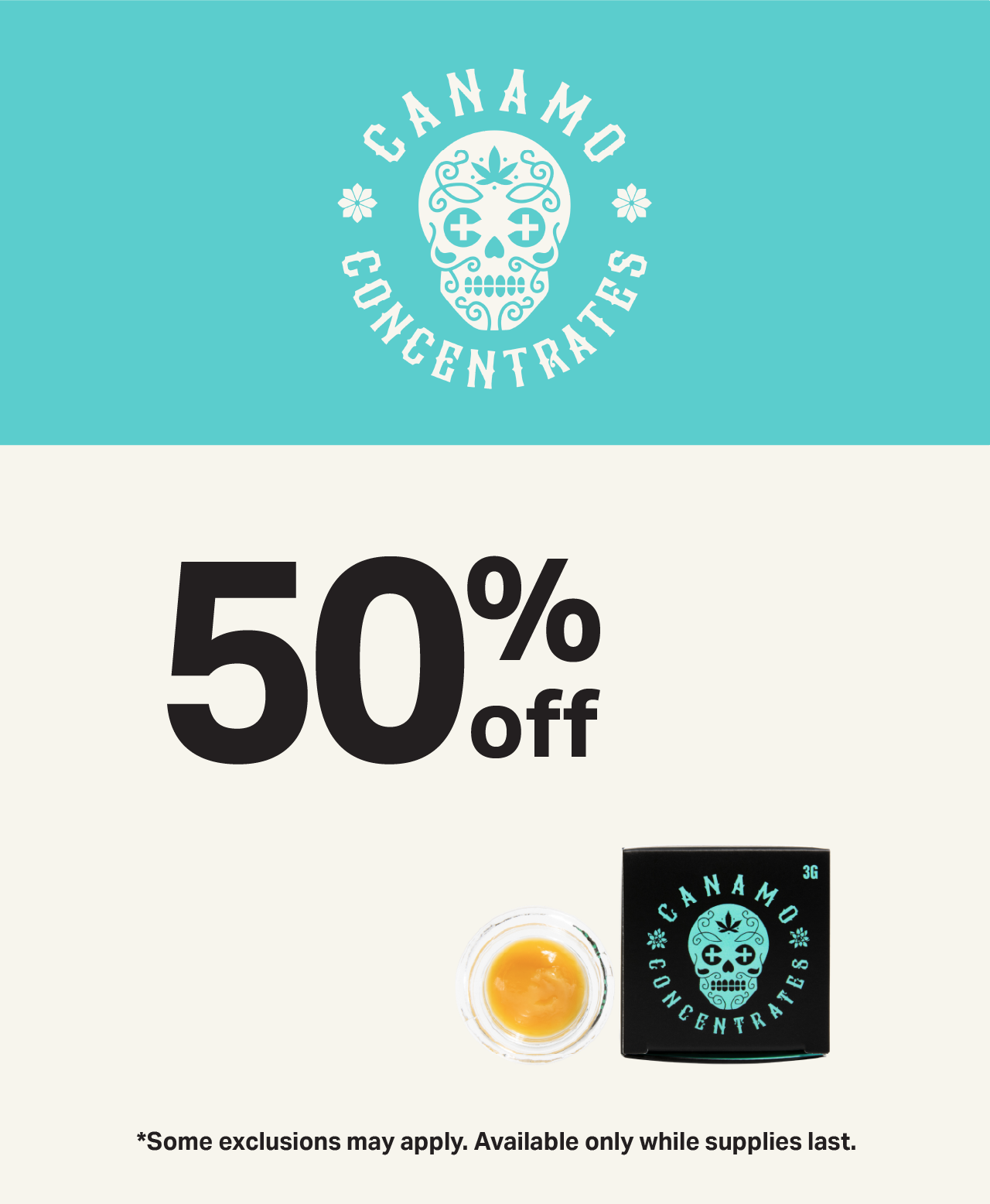 Canamo 50% off