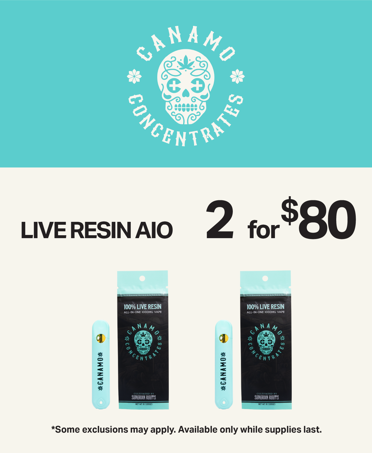 Canamo Live Resin All In One 2 for $80