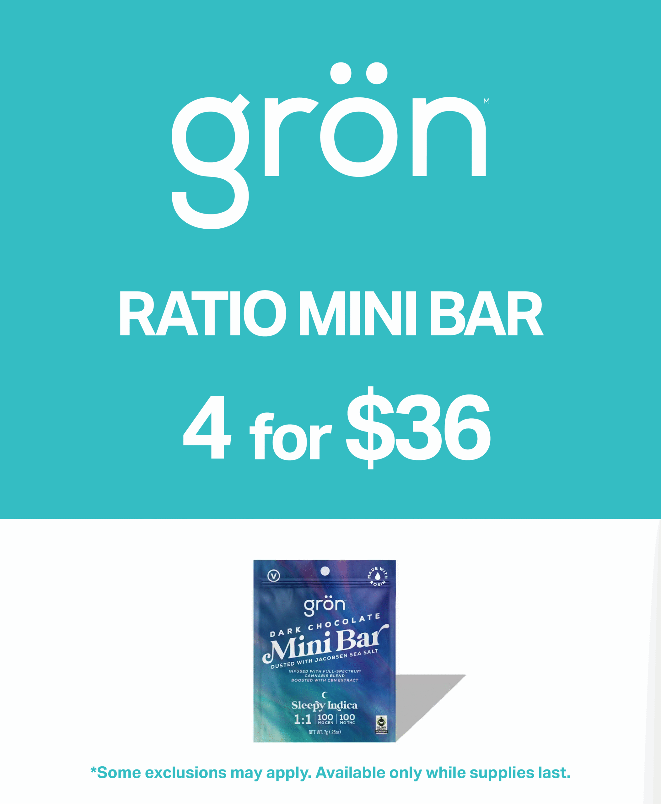Gron Ratio Mini Bar 4 for $36