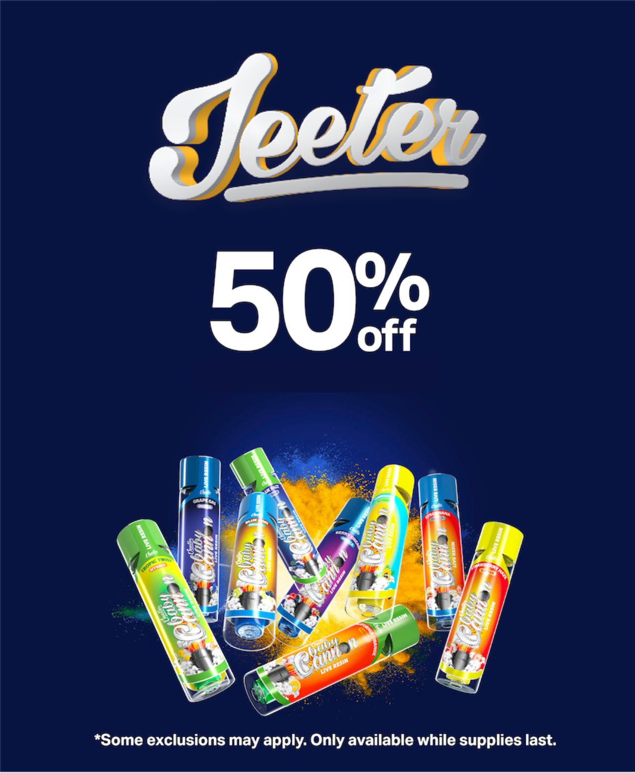 Jeeter 50% off
