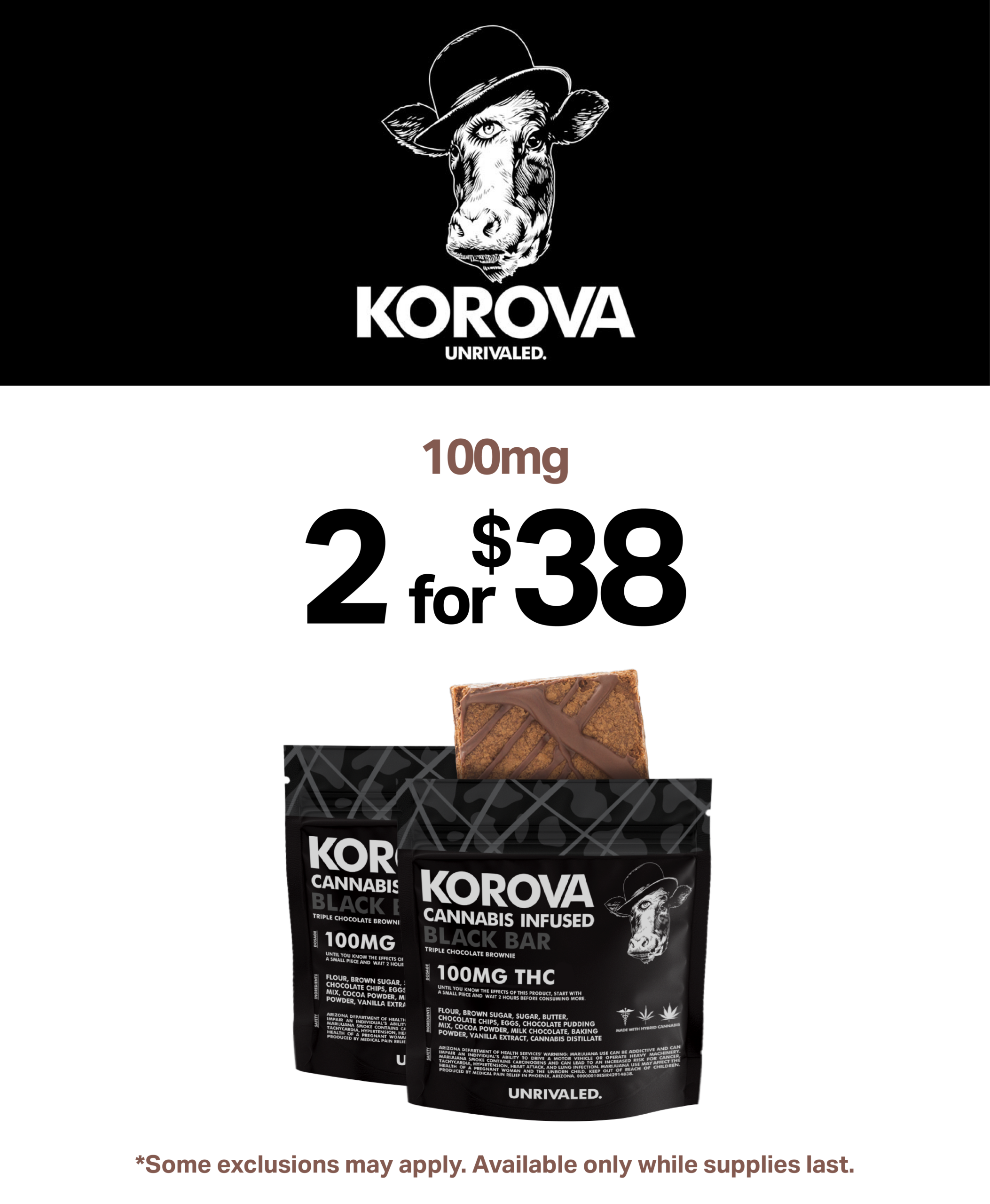 Korava 100mg 2 for $38